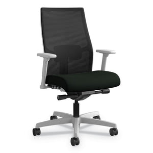 Ignition 2.0 4-way Stretch Mid-back Mesh Task Chair, Supports Up To 300 Lbs., Black Seat/back, Black Base