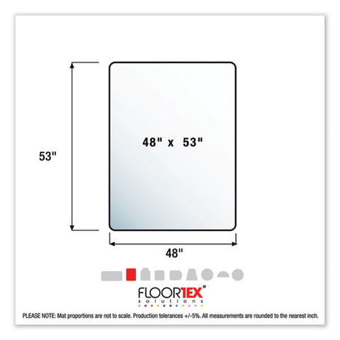 Image of Cleartex Ultimat Polycarbonate Chair Mat For Low/medium Pile Carpet, 48 X 53, Clear