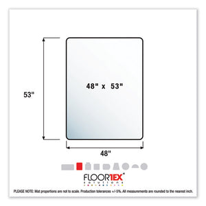 Cleartex Ultimat Polycarbonate Chair Mat For Low/medium Pile Carpet, 48 X 53, Clear