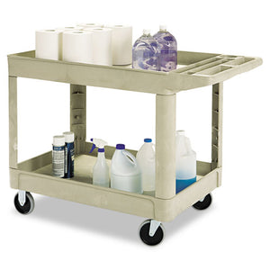 Heavy-duty Utility Cart, Two-shelf, 25.9w X 45.2d X 32.2h, Beige