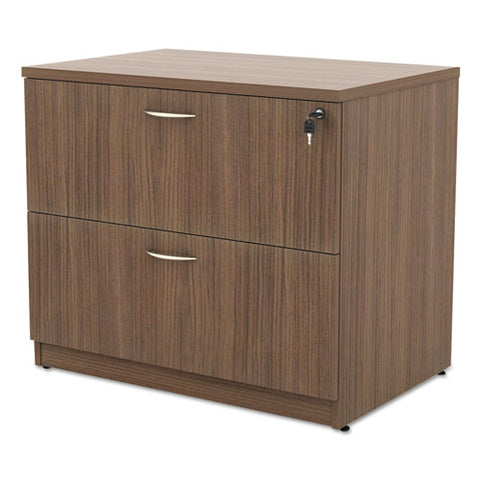 Image of Alera Valencia Series Two-drawer Lateral File, 34w X 22.75d X 29.5h, Walnut