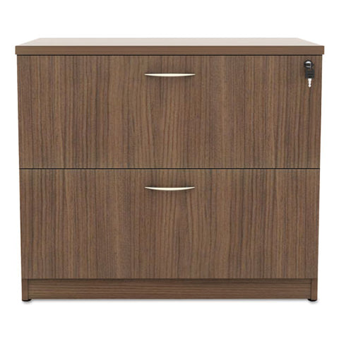 Image of Alera Valencia Series Two-drawer Lateral File, 34w X 22.75d X 29.5h, Walnut