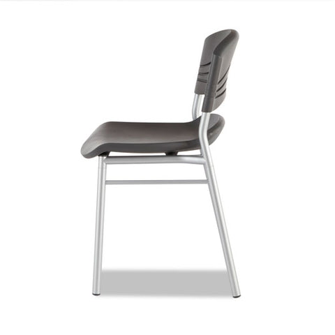 Image of Caféworks Cafe Chair, Graphite Seat/graphite Back, Silver Base, 2/carton