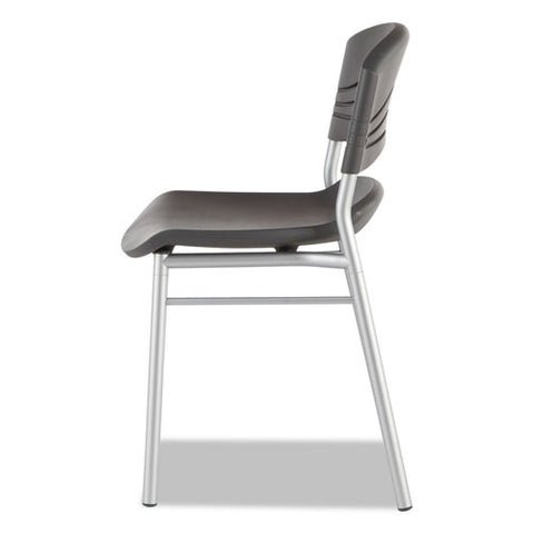 Image of Caféworks Cafe Chair, Graphite Seat/graphite Back, Silver Base, 2/carton