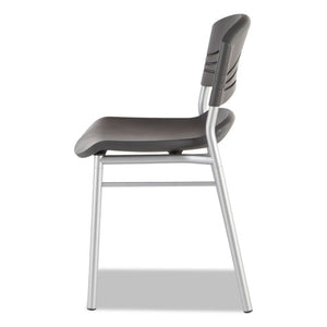 Caféworks Cafe Chair, Graphite Seat/graphite Back, Silver Base, 2/carton