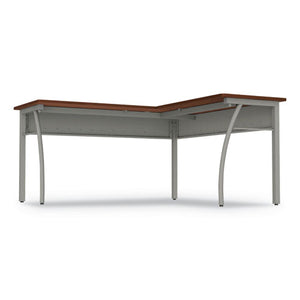 Trento Line L-shaped Desk, 59.13w X 59.13d X 29.5h, Cherry