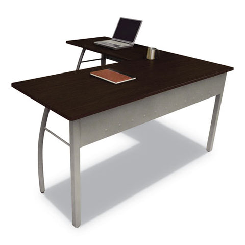 Image of Trento Line L-shaped Desk, 59.13w X 59.13d X 29.5h, Cherry