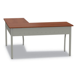 Trento Line L-shaped Desk, 59.13w X 59.13d X 29.5h, Cherry