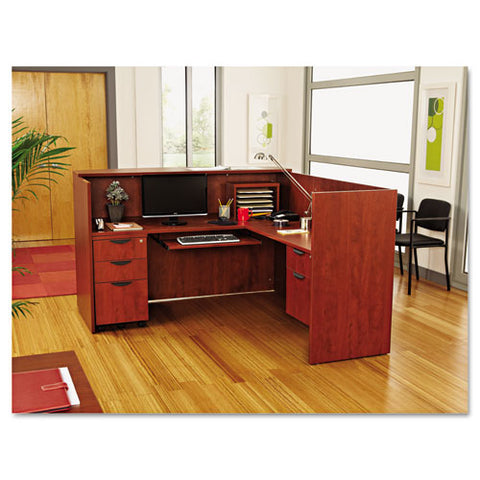 Image of Alera Valencia Series Reception Desk With Counter, 71w X 35.5d X 42.5h,  Cherry