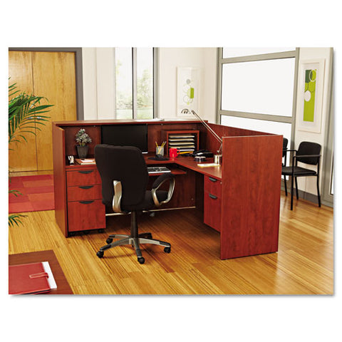 Image of Alera Valencia Series Reception Desk With Counter, 71w X 35.5d X 42.5h,  Cherry