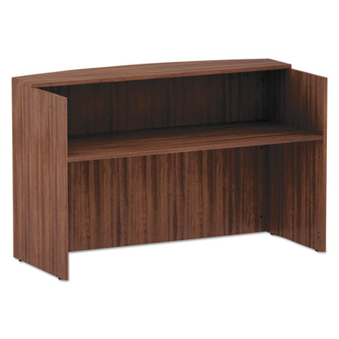 Image of Alera Valencia Series Reception Desk With Counter, 71w X 35.5d X 42.5h,  Cherry