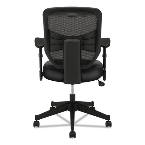 Image of Vl531 Mesh High-back Task Chair With Adjustable Arms, Supports Up To 250 Lbs., Black Seat/black Back, Black Base