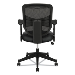 Vl531 Mesh High-back Task Chair With Adjustable Arms, Supports Up To 250 Lbs., Black Seat/black Back, Black Base