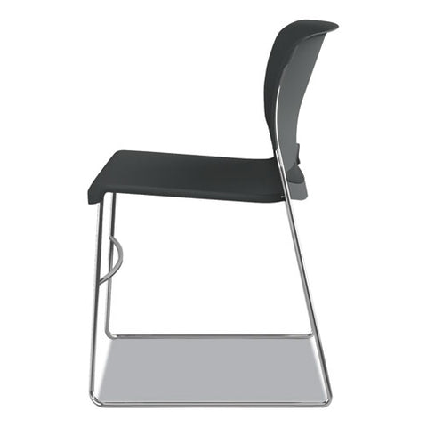 Image of Olson Stacker High Density Chair, Lava Seat/lava Back, Chrome Base, 4/carton