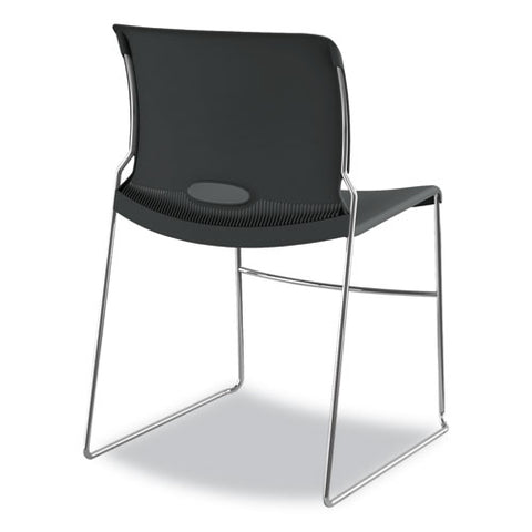 Image of Olson Stacker High Density Chair, Lava Seat/lava Back, Chrome Base, 4/carton