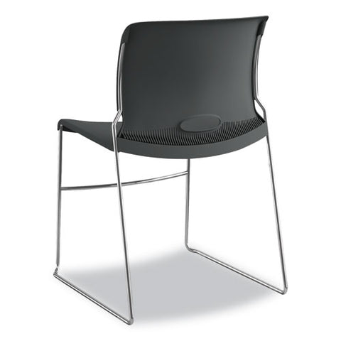 Image of Olson Stacker High Density Chair, Lava Seat/lava Back, Chrome Base, 4/carton