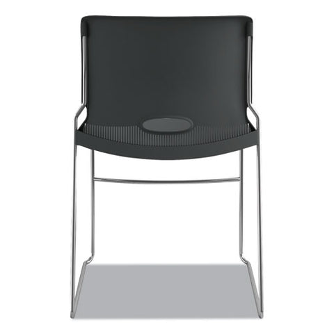 Image of Olson Stacker High Density Chair, Lava Seat/lava Back, Chrome Base, 4/carton