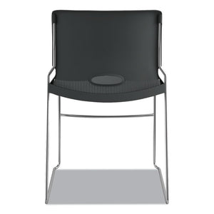 Olson Stacker High Density Chair, Lava Seat/lava Back, Chrome Base, 4/carton