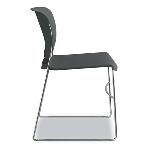 Image of Olson Stacker High Density Chair, Lava Seat/lava Back, Chrome Base, 4/carton