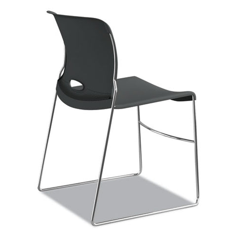 Image of Olson Stacker High Density Chair, Lava Seat/lava Back, Chrome Base, 4/carton