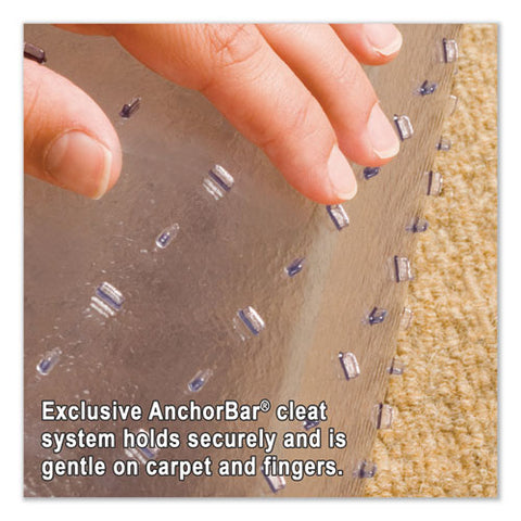 Image of Everlife Chair Mats For Medium Pile Carpet With Lip, 45 X 53, Clear