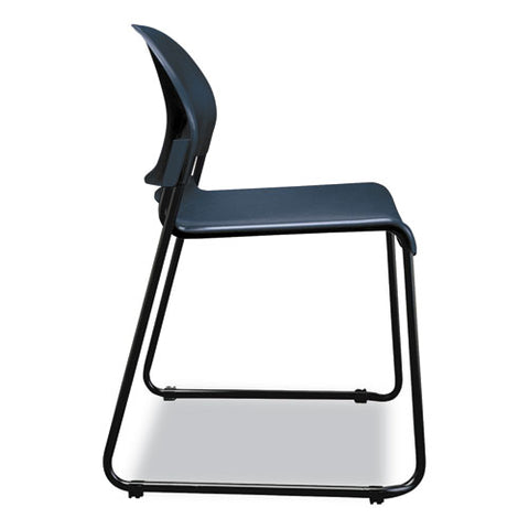 Image of Gueststacker High Density Chairs, Regatta Seat/regatta Back, Black Base, 4/carton