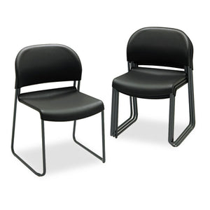 Gueststacker High Density Chairs, Regatta Seat/regatta Back, Black Base, 4/carton