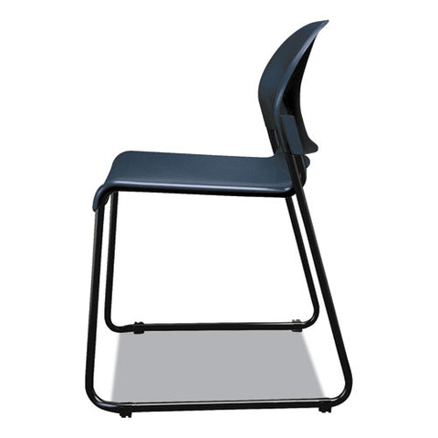 Image of Gueststacker High Density Chairs, Regatta Seat/regatta Back, Black Base, 4/carton