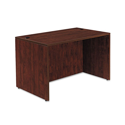 Image of Alera Valencia Series Straight Desk Shell, 47.25w X 29.5d X 29.63h, Mahogany