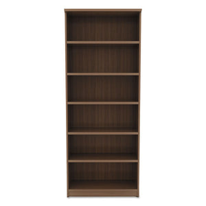 Alera Valencia Series Bookcase, Six-shelf, 31 3/4w X 14d X 80 1/4h, Mod Walnut