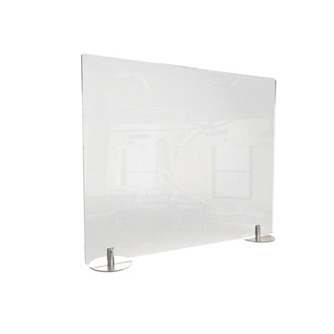 Image of Desktop Free Standing Acrylic Protection Screen, 59 X 5 X 24, Frost