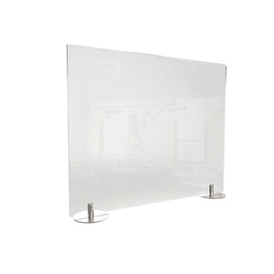 Desktop Free Standing Acrylic Protection Screen, 59 X 5 X 24, Frost