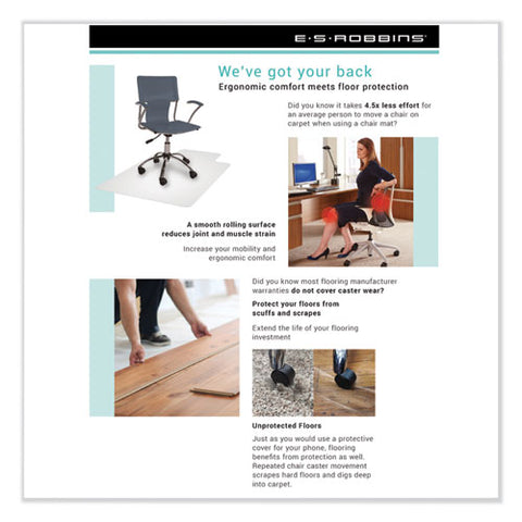 Image of Task Series Anchorbar Chair Mat For Carpet Up To 0.25", 45 X 53, Clear