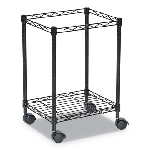 Image of Compact Rolling File Cart, 15.25w X 12.38d X 21h, Black