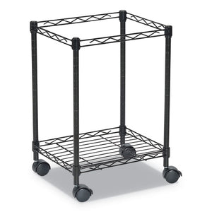 Compact Rolling File Cart, 15.25w X 12.38d X 21h, Black