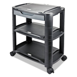 3-in-1 Storage Cart And Stand, 21.63w X 13.75d X 24.75h, Black/gray