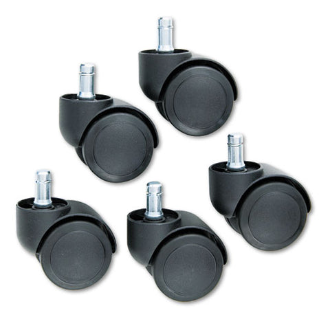 Image of Safety Casters, Oversize Neck Polyurethane, B Stem, 110 Lbs/caster, 5/set