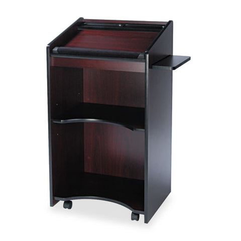 Image of Executive Mobile Lectern, 25.25w X 19.75d X 46h, Mahogany