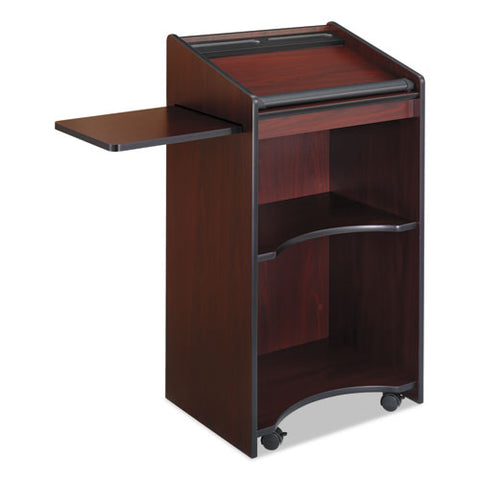 Image of Executive Mobile Lectern, 25.25w X 19.75d X 46h, Mahogany