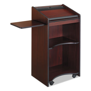 Executive Mobile Lectern, 25.25w X 19.75d X 46h, Mahogany