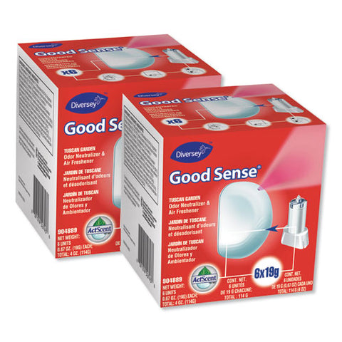 Image of Good Sense Automatic Spray System, Fresh Scent, Yellow, 0.67 Oz Cartridge, 12/carton