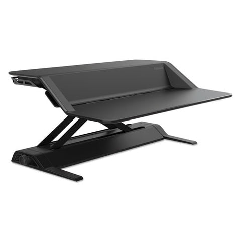 Image of Lotus Sit-stand Workstation, 32.75w X 24.25d X 5.5 To 22.5h, Black