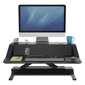 Lotus Sit-stand Workstation, 32.75w X 24.25d X 5.5 To 22.5h, Black