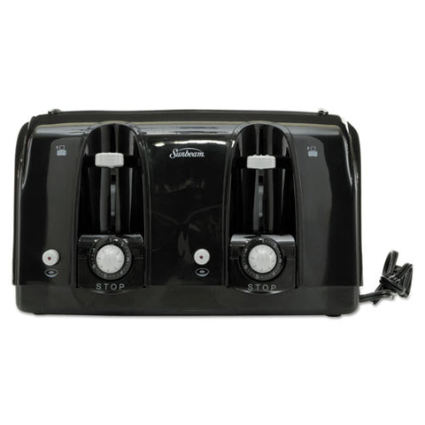 Image of Extra Wide Slot Toaster, 4-slice, 11 3/4 X 13 3/8 X 8 1/4, Black