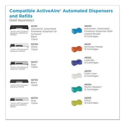 Image of Activeaire Automated Freshener Dispenser Refill, Citrus, 12/carton