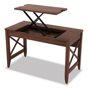 Sit-to-stand Table Desk, 47.25w X 23.63d X 29.5 To 43.75h, Modern Walnut