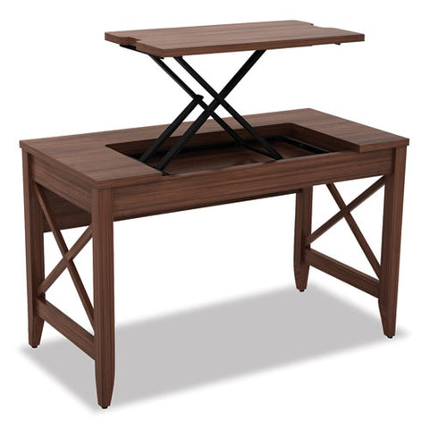 Image of Sit-to-stand Table Desk, 47.25w X 23.63d X 29.5 To 43.75h, Modern Walnut