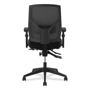 Crio High-back Task Chair With Asynchronous Control, Supports Up To 250 Lbs., Black Seat/black Back, Black Base