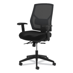 Crio High-back Task Chair With Asynchronous Control, Supports Up To 250 Lbs., Black Seat/black Back, Black Base