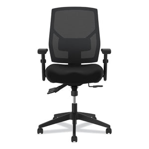 Crio High-back Task Chair With Asynchronous Control, Supports Up To 250 Lbs., Black Seat/black Back, Black Base